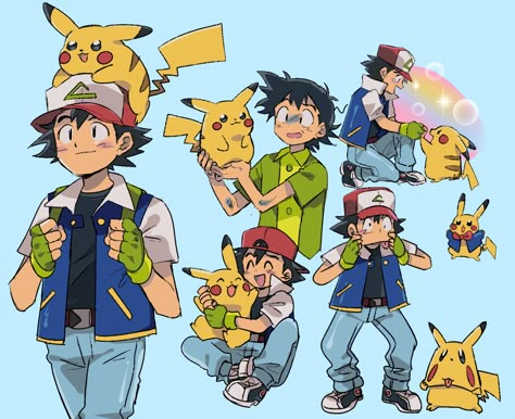 jetito: redrew some pokemon screenshots for fun... | The Original Pokemon Community! Ash And Pikachu Fanart, Ash Fanart Pokemon, Eevee And Pikachu, Pokemon Screenshots, Ash And Pikachu, Classic Sans, Ash Pikachu, Pokémon Heroes, Pokemon Adventures Manga