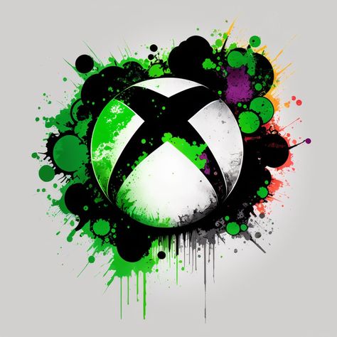 Xbox creative logo Xbox Painting Ideas On Canvas, Xbox Painting Ideas, Xbox Tattoo Ideas, Xbox Clipart, Xbox Logo Wallpapers, Xbox Tattoo, Xbox Art, Xbox Wallpaper, Military Sleeve Tattoo