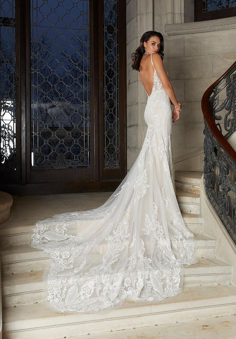 Mori Lee Bridal, Morilee By Madeline Gardner, Mori Lee Wedding Dress, Beaded Lace Wedding Dress, Madeline Gardner, Pnina Tornai, Fit And Flare Skirt, Mori Lee, Elegant Bride