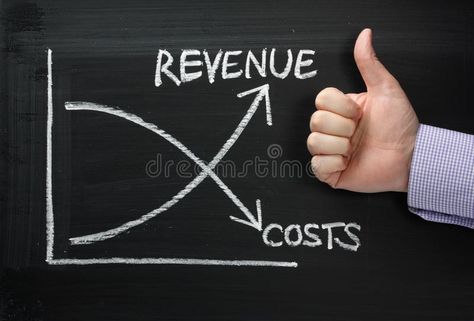 Revenue Versus Costs. A graph showing Revenue rising and costs falling on a blac , #AD, #showing, #rising, #costs, #Revenue, #Costs #ad Revenue Management, Income Property, Debt Settlement, Paid Social, Social Media Jobs, Hotel Management, Business Loans, Business Building, Business Shirts