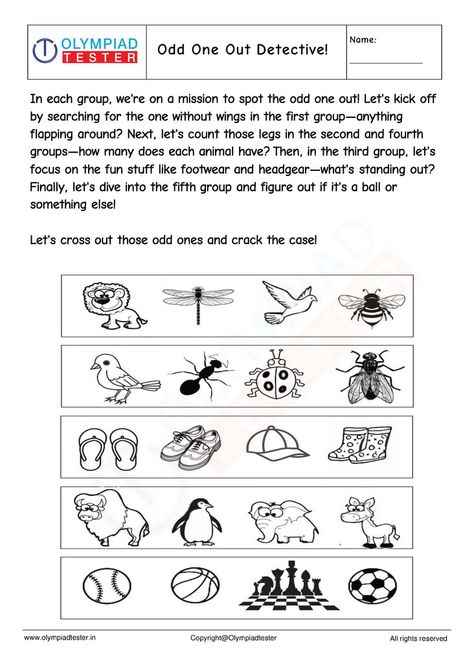 Odd One Out Worksheet for Kindergarten /Preschool Odd One Out Worksheet, Worksheet For Preschoolers, Lkg Worksheets, Worksheet For Kindergarten, Math Olympiad, Worksheets Kindergarten, Alphabet Phonics, The Worksheet, Online Puzzles