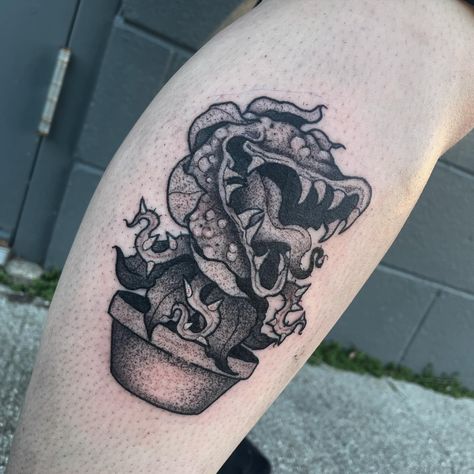 “Feed me Seymour “ super cool Little Shop of Horrors tattoo!! I remember watching this with my grandma when I was little 🥰 this was a blast to do! Thank you for the trust Brooklyn! • • • • #littleshopofhorrors #audrey2 #ink #inked #tattoo #horrortattoo #cute #legtattoo #calftattoo #tattoo #tattooartist #femaletattooaetist #michigantattooartist #blackandgrey #blackandgreytattoo #stipple #stippleshade #stippletattoo #linework #horrorfans Audrey 2 Tattoo, Little Shop Of Horrors Tattoo, Appearance Goals, Michigan Tattoos, Inked Tattoo, Little Shop Of Horrors, Horror Tattoo, Calf Tattoo, Rocky Horror