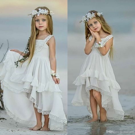 Flower Girl Dresses Beach, Black Bride Dress, Flower Girl Dress Beach Wedding, El Salvador Wedding, Final Fantasy Wedding, Dresses For Beach Wedding, Beach Flower Girls, Beach Flower Girl Dresses, Bohemian Flower Girl Dress