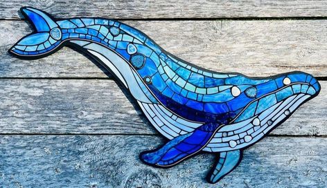 Dolphins Mosaic, Florence Oregon, Ocean Projects, Mosaic Art Projects, Glass Mosaic Art, Whale Art, Mosaic Artwork, Blue Mosaic, Micro Mosaic