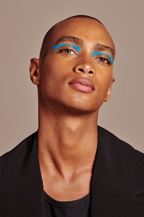 Makeup Editorial, Editorial Makeup, A Man, A Woman, Editorial, Makeup, Blue, Black, Make Up