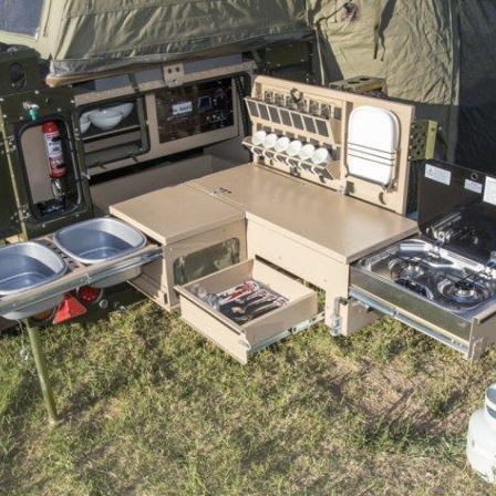 Camper Kitchen Ideas, Kangoo Camper, Kombi Motorhome, Auto Camping, Truck Bed Camping, Chuck Box, Adventure Trailers, Off Road Camper Trailer, Camper Kitchen