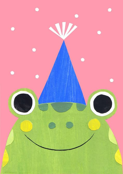 Frog Party, Birthday Illustration, Advocate Art, Bday Cards, Leap Frog, Illustration Agency, Art Licensing, Art Drawings For Kids, Painting For Kids