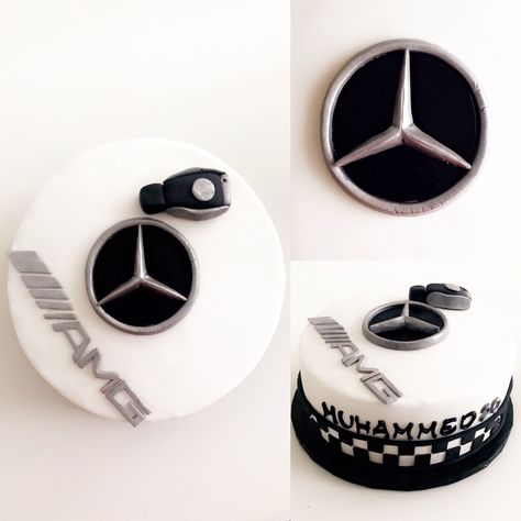 Mercedes Cakes For Men, Mercedes Benz Cake Ideas, Mercedes Cake Birthdays, Mercedes Benz Cake, Car Cakes For Men, Bmw Cake, Car Cake Tutorial, Cake Car, Cars Theme Cake