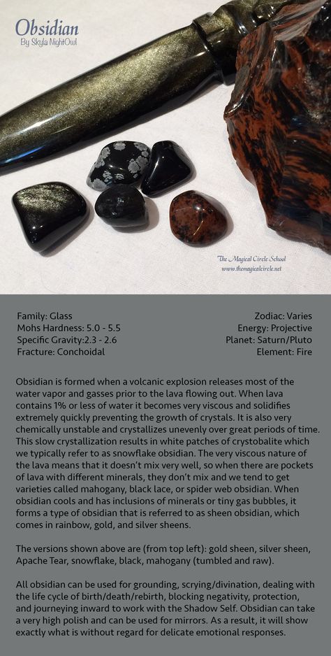 Obsidian Crystal Meaning, Obsidian Meaning, Magical Circle, Crystal World, Golden Obsidian, Obsidian Crystal, Crystal Formations, Crystals Healing Properties, Gemstone Meanings