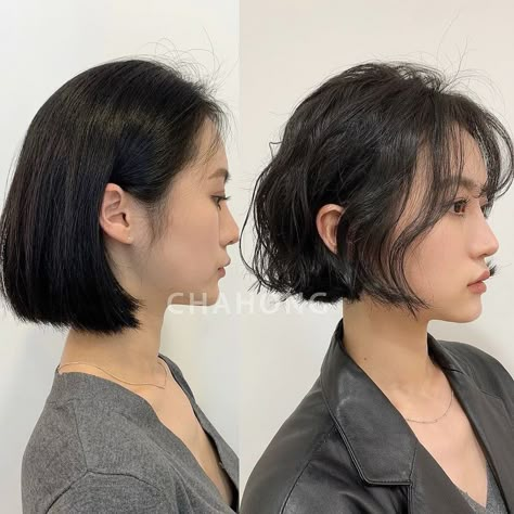 Bob Perm, Really Short Hair, Chin Length Hair, Asian Short Hair, Hair Inspiration Short, Haircut And Color, Cute Hairstyles For Short Hair, Permed Hairstyles, Short Hair Haircuts