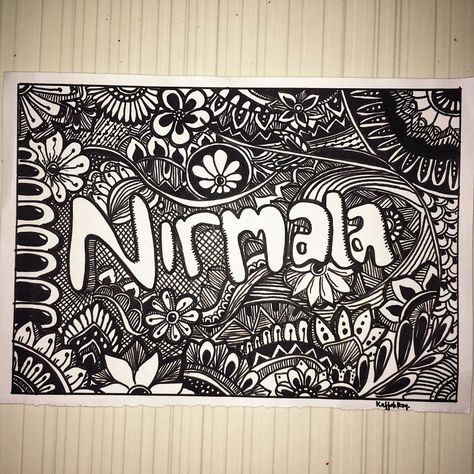 doodle name art lessons - Google Search Name Zentangle Art, Mandala Art Name Design, Name Zentangle, Doodle Art Name Design, Doodle Name Art Ideas, Ankita Bhattacharya, Name Mandala Art, Name Doodle Art, Vignette Drawing