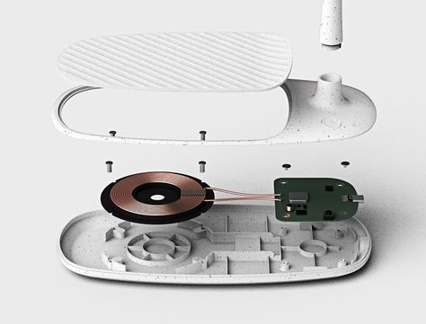 A wireless charger & desk fan that takes inspiration from renewable fuel | Yanko Design Speculative Design, Exploded View, Pcb Design, Wind Generator, Offshore Wind, Wind Farm, Jeju Island, Desk Fan, Class Design