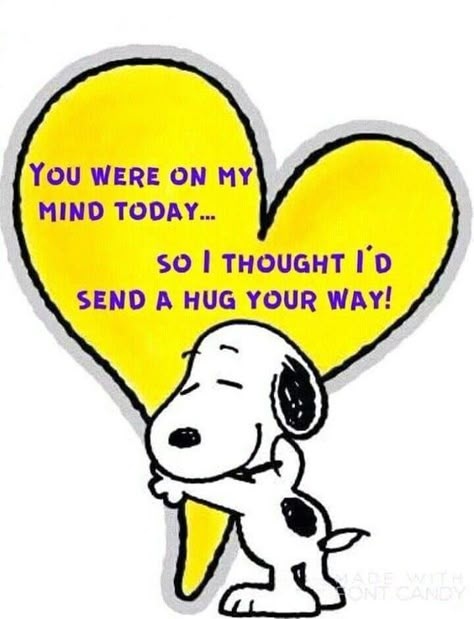 Snoopy Hug, Charlie Brown Quotes, Special Friend Quotes, Cute Hug, Happy Day Quotes, Thinking Of You Quotes, Hug Quotes, Snoopy Funny, Funny Good Morning Quotes