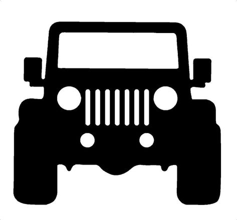 Jeep Images For Cricut, Jeep Grill Tattoo, Jeep Stencil, Jeep Drawing Easy, Jeep Side View, Jeep Crafts, Jeep Clipart, Jeep Drawing, Jeep Images