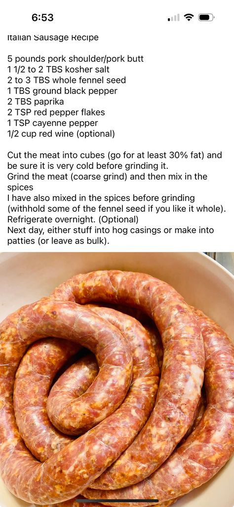 Homemade Italian Sausage, Home Made Sausage, Italian Sausage Recipes, Homemade Sauce Recipes, Homemade Sauce, Sausage Recipes, Italian Sausage, Meat Recipes, Sauce Recipes