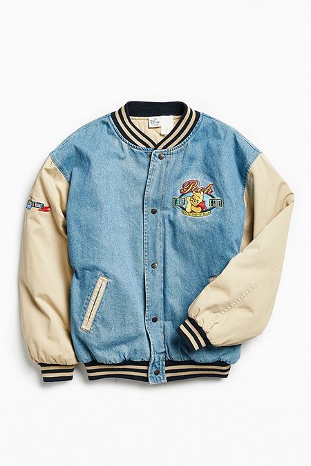 Jacket Varsity, Varsity Denim Jacket, Vintage Jackets Outfit, Vintage Clothes For Men, Denim Varsity Jacket Outfit, Denim Varsity Jacket, Jacket Vintage, Varsity Jackets, Vintage Clothes