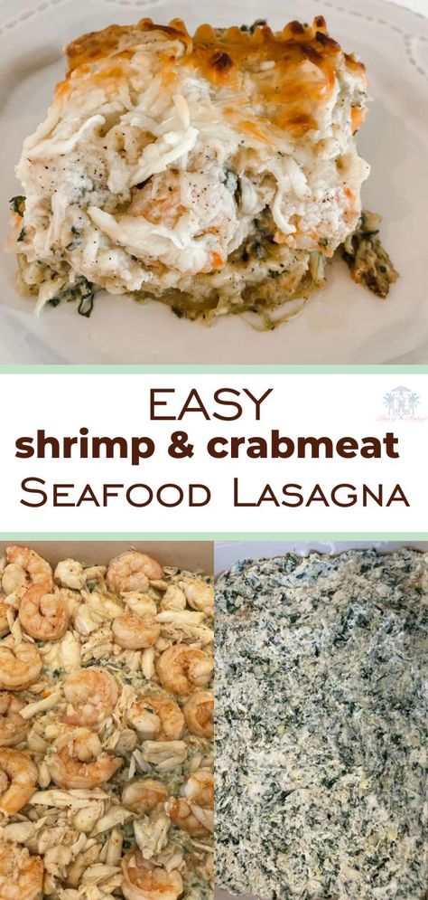 Crab And Shrimp Lasagna, Crab Lasagna Recipes, Seafood Lasagna Recipe White Sauce, Unique Lasagna Recipes, Seafood Lasagna Recipe Easy, Seafood Lasagna Roll Ups, Seafood Manicotti Recipe, Shrimp Lasagna Recipe, Unique Lasagna