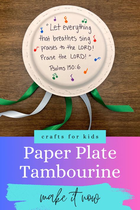 paper plate tambourine craft for kids Worship Craft, Tambourine Craft, Instrument Crafts, Music Instruments Kids, Nanny Activities, Instrument Craft, Homemade Instruments, Praise Worship, Kids Ministry