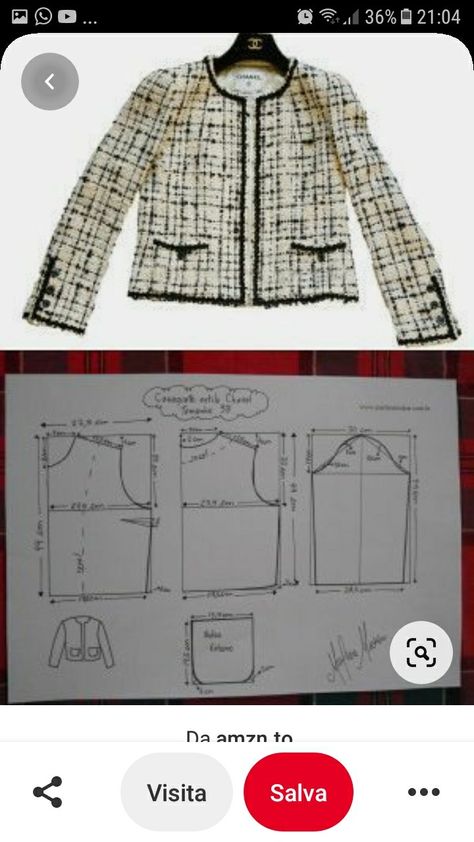 Pola Jaket, Pola Rok, Projek Menjahit, Chanel Style Jacket, Moda Chanel, Blazer Pattern, Chanel Jacket, Diy Sewing Clothes, Clothes Sewing Patterns