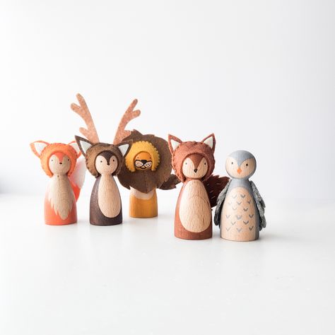 Jack Harry, Animal Peg Dolls, Nativity Peg Doll, Halloween Craft Kits, Waldorf Inspired Toys, Crystal Fairy, Waldorf Montessori, Wood Peg Dolls, Montessori Ideas