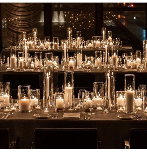 Wedding Reception Candles Romantic, Candles For Wedding Tables, Martini Wedding, Candlelight Wedding Reception, Candlelit Wedding Reception, Wedding Reception Candles, David Stark, Candlelit Reception, Candlelit Wedding