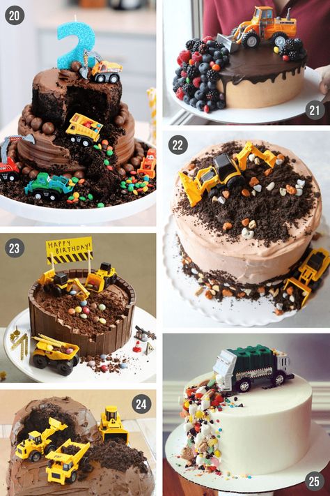 Kids Construction Cake, Boys Birthday Cakes Easy, Easy Birthday Cake Ideas, Birthday Cake Ideas For Kids, Simple Cake Decorating Ideas, Easy Kids Birthday Cakes, Simple Cake Decorating, Birthday Cake Kids Boys, Easy Birthday Cake