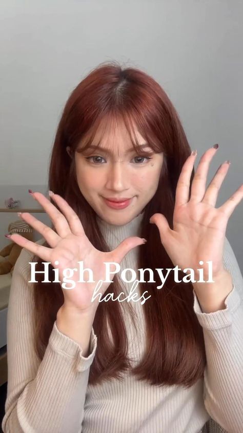 High ponytails are a classic hairstyle for a reasonthey're chiceasyand effortlessly coolHigh ponytailHope u guys like it ponytail hairhacks hairstyles hairtutorial High Ponytail Hack, Trendy Ponytail Hairstyles, High Ponytail Tutorial, Trendy Ponytail, Ponytail Hack, Cute Ponytail Hairstyles, Ponytail Hairstyles Tutorial, Ponytail Tutorial, Pony Hairstyles