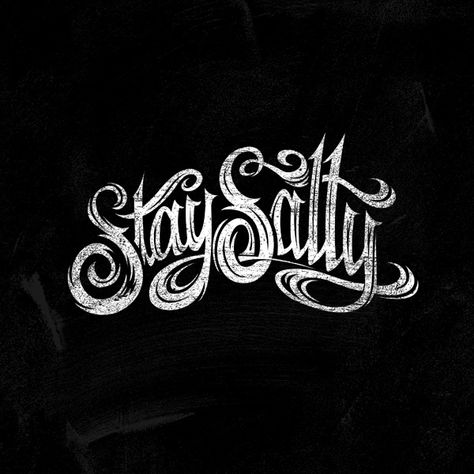 Stay Salty...Surf Lettering by Don Juel, via Behance Typography Served, Stay Salty, Typography Images, Calligraphy Text, Typography Love, Lettering Calligraphy, Lettering Practice, Types Of Lettering, Calligraphy Design