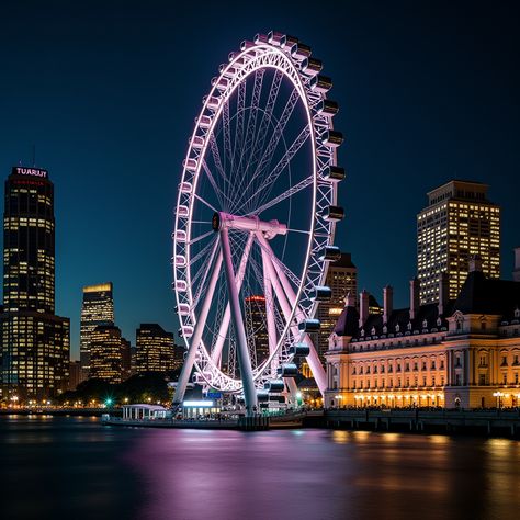 London Ferris Wheel, London At Night, London Night, Ferris Wheel, At Night, Adventure Travel, The Magic, Wheel, London