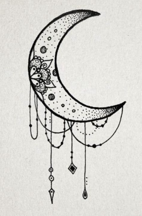 Sketch Prompts, Moon Sun Star, Music Sketch, Mother Moon, Tattoo Thoughts, Ink Therapy, Moon Tattoo Designs, Mom Tattoo, Moon Drawing