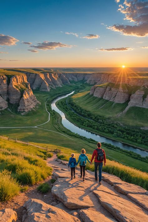 Family-Friendly Adventures Await in North Dakota! 🌟 Midwest Family Vacations, Grand Forks North Dakota, Affordable Family Vacations, Summer Escape, Kid Friendly Activities, Vacation Deals, Native American Heritage, Outdoor Playground, North Dakota