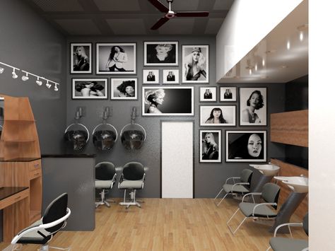 hair salon designs | Building Design Project designed by Andriana Mitrovic - Hair Salon ... Hair Salon Interior Design, Salon Interior Design Ideas, Salon Design Ideas, Nail Salon Interior Design, Beauty Salon Interior Design, Home Hair Salons, Hair Salon Design, Hair Salon Interior, Barbershop Design