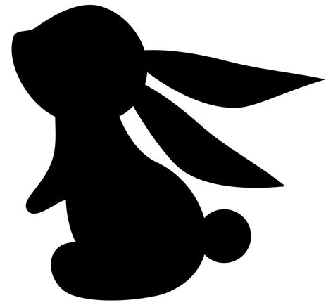 Bunny Silhouette Template, Book Gif, Rabbit Silhouette, Rabbit Crafts, Bunny Silhouette, Silhouette Drawing, Christmas Yard Art, Silhouette Template, Pumpkin Carvings Stencils