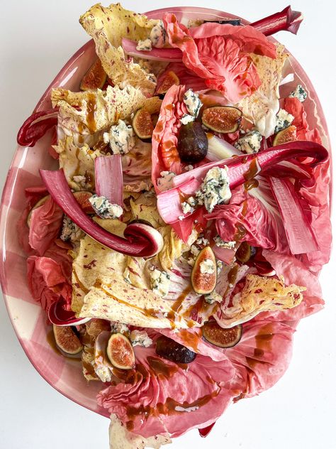 Radicchio with Figs, Blue Cheese, and Balsamic Scalloped Root Vegetables, Meredith Hayden, Wishbone Kitchen, Figs Blue Cheese, Winter Produce, Radicchio Salad, Radish Recipes, Garlic Clove, Spring Salad