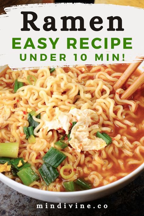 Not sure what to make for dinner? Try this 10-minute ramen recipe! Quick and easy, with just a few simple ingredients. Quick Ramen, Ramen Flavors, Ramen Recipes Easy, Delicious Ramen, Easy Ramen, Best Ramen, What To Make For Dinner, Ramen Recipe, Homemade Ramen