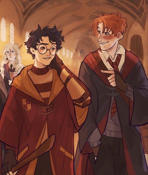 Ron Weasley Fan Art, Crush Art, Ron And Harry, Harry Potter Illustrations, Buku Harry Potter, Harry Potter Feels, Harry Potter Artwork, Harry Potter Comics, Harry Potter Ships