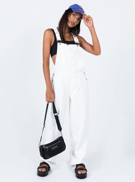 Shop the latest range of women's overalls online at Princess Polly. Buy now pay later with Afterpay & enjoy free shipping & returns. T&C's apply. White Overalls Outfit, Overalls White, Club Romper, White Overalls, Fleece Dress, Outerwear Outfit, Playsuit Romper, Loungewear Sets, Overalls Women