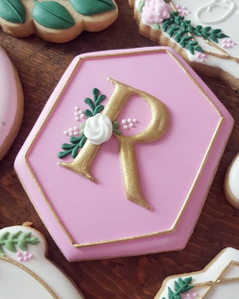 Bridal Cookies, Monogram Cookies, Bridal Shower Cookies, Teacher Birthday, Graduation Cookies, Sugar Cookie Designs, Wilton Cakes, Cookies Decorated, Iced Cookies