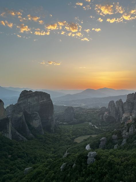 Ambrose Aesthetic, Greece Mountains, Mount Hermon, Meteora Greece, Euro Summer, Sunset Nature, Summer 24, Greece Travel, Amalfi