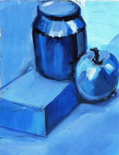 40 Easy Still Life Painting Ideas For Beginners Monochromatic Art Ideas, Still Life Painting Ideas, Life Painting Ideas, Easy Still Life, Art Interior Paintings, Bath Tips, Interior Paint Colors 2020, Monochromatic Painting, Interior Colour Schemes