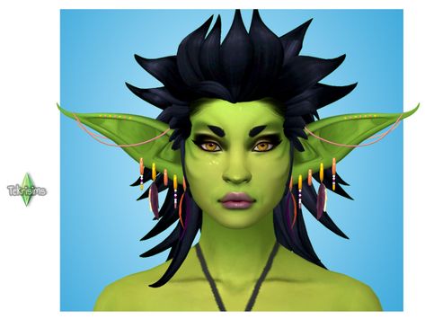 Te & Kri Sims 4 CC :: Goblin Ears Download ->『SimFileShare!』... Goblin Ears, Medieval Garb, Sims 4 Anime, Alt Goth, Sims 4 Body Mods, Play Sims, Sims 4 Characters, Sims Four, Los Sims