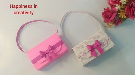 Purse Paper Craft, Cardboard Purse, Paper Purse Tutorial, Purse Video, Paper Handbag, Origami Bag, Paper Purse, Purse Tutorial, How To Make Origami