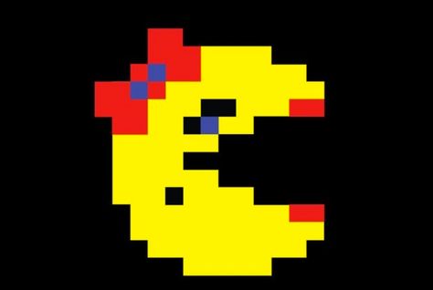 11 Fun Facts About Ms. Pac-Man  BY JANET BURNS Mrs Pacman, Female Video Game Characters, Ms Pacman, Craft Trends, Vintage Video, Vintage Video Games, Tattoo Portfolio, Random Picture, 16 Bit