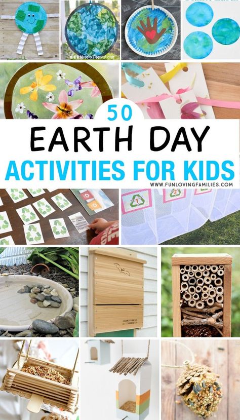 Create an impactful Earth Day experience for kids with this list of over 50 activities, crafts, games, and more that kids will love. Girl Scouts Earth Day Activities, Earth Day Crafts For Preschoolers, Earth Day Snacks, Earth Day Printables, Earth Day Games, Earth Day Activities For Kids, Earth Day Ideas, Earth Activities, April Activities