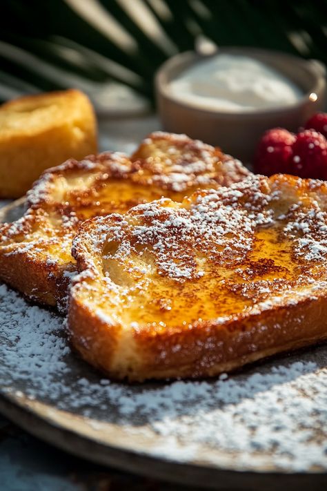 Classic French Toast Sweet Brioche Bread, Pain Perdu Recipe, Sourdough Bread French Toast, French Toast Brioche Bread, Medieval Kitchens, British Breakfast Recipes, Gourmet French Toast, Best French Toast Recipe, French Toast Toppings