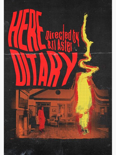 Refer Madness Poster, Vintage Horror Movie Posters Retro, Hereditary Poster Art, Graphic Design Posters Movie, Film Posters Art Graphics, Hereditary Movie Poster, Grunge Movie Posters, Horror Movie Poster Design, Graphic Movie Posters