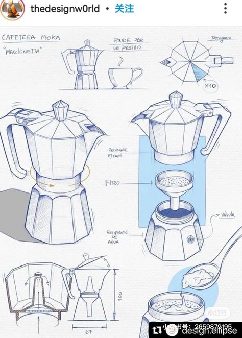 Industrial Design Portfolio, Furniture Design Sketches, Digital Sketch, Object Drawing, Moka Pot, Industrial Design Sketch, Sketch Inspiration, Design Del Prodotto, Cool Sketches