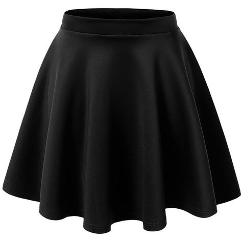 LE3NO Womens Basic Versatile Stretchy Flared Skater Skirt (17 AUD) ❤ liked on Polyvore featuring skirts, bottoms, saias, black, flare skirt, stretchy skirt, skater skirt, flared hem skirt and circle skirt Short Flared Skirt, Skater Skirt Dress, Black Flare Skirt, Flared Skater Skirt, Elastic Waistband Skirt, Black Skater Skirts, Mini Skater Skirt, Elastic Skirt, Outfits 90s