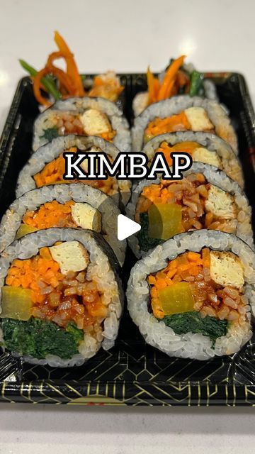 KOREAN-AMERICAN CHEF 🇰🇷 🇺🇸 on Instagram: "How to make Kimbap 🍚👨🏻‍🍳🔥 Kim = Seaweed Bap = Rice This is a super simple recipe. Give it a try!! Peace & Sarang ✌🏼❤️ #rice #recipe #kimbap #bulgogi #koreanfood" Kimbap Recipe Vegetarian, Korean Food Kimbap, Kim Bap Recipe, Bulgogi Kimbap Recipe, How To Make Kimbap, Kimbab Recipe, Kimbap Bulgogi, Bim Bim Bap Recipe, Korean Party Food