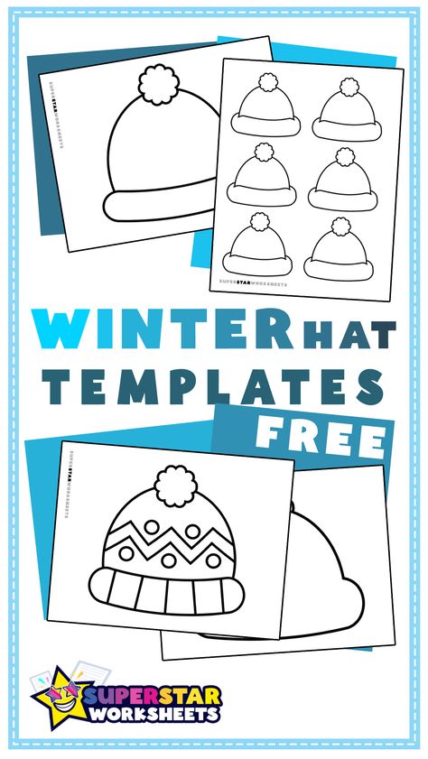 Celebrate the magic of winter with our collection of printable winter hat templates! From large paper hats to cute beanie designs, these templates are perfect for holiday crafts and classroom decorations. Winter Hat Template Winter Hat Template Free Printable, Winter Hat Template, Beanie Template, Paper Hat Template, Hat Coloring Page, Winter Hat Craft, Snowman Outline, The Hat, Mittens Template